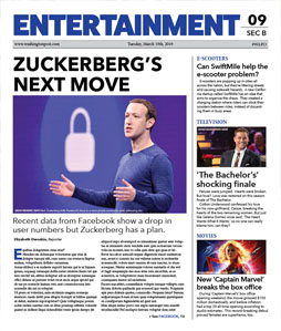 inside entertainment page for newspaper redesign project